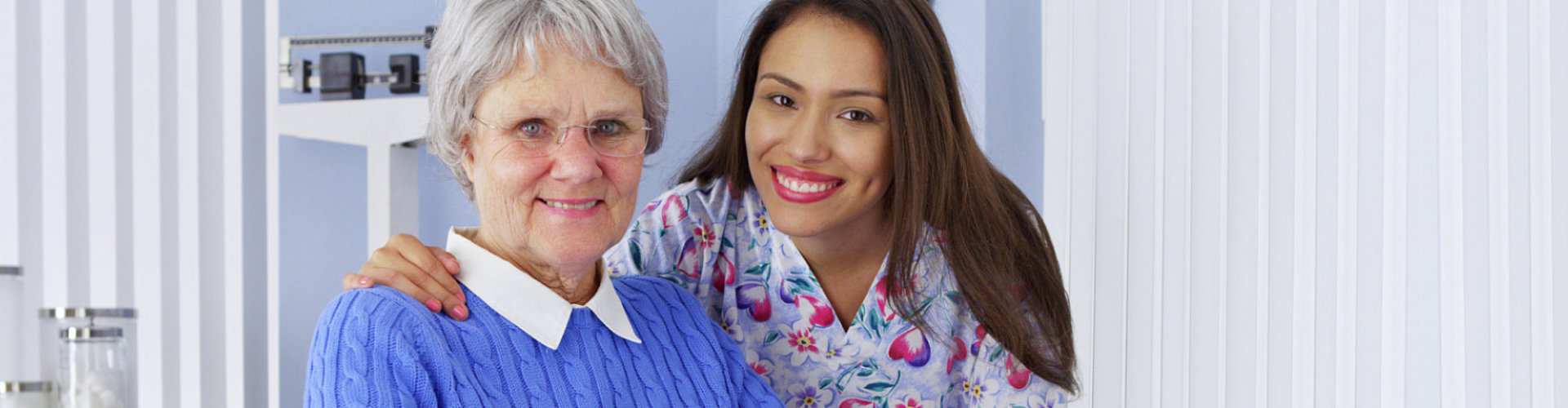 caregiver with a senior woman